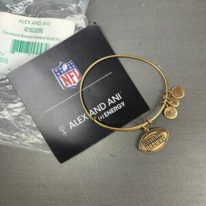 Alex and Ani‎ Cleveland Browns Football Expandable Bangle Bracelet NFL